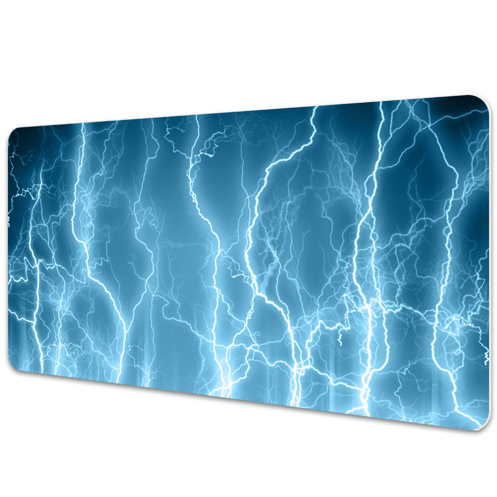 Iróasztal alátét Absztrakt kék villámok