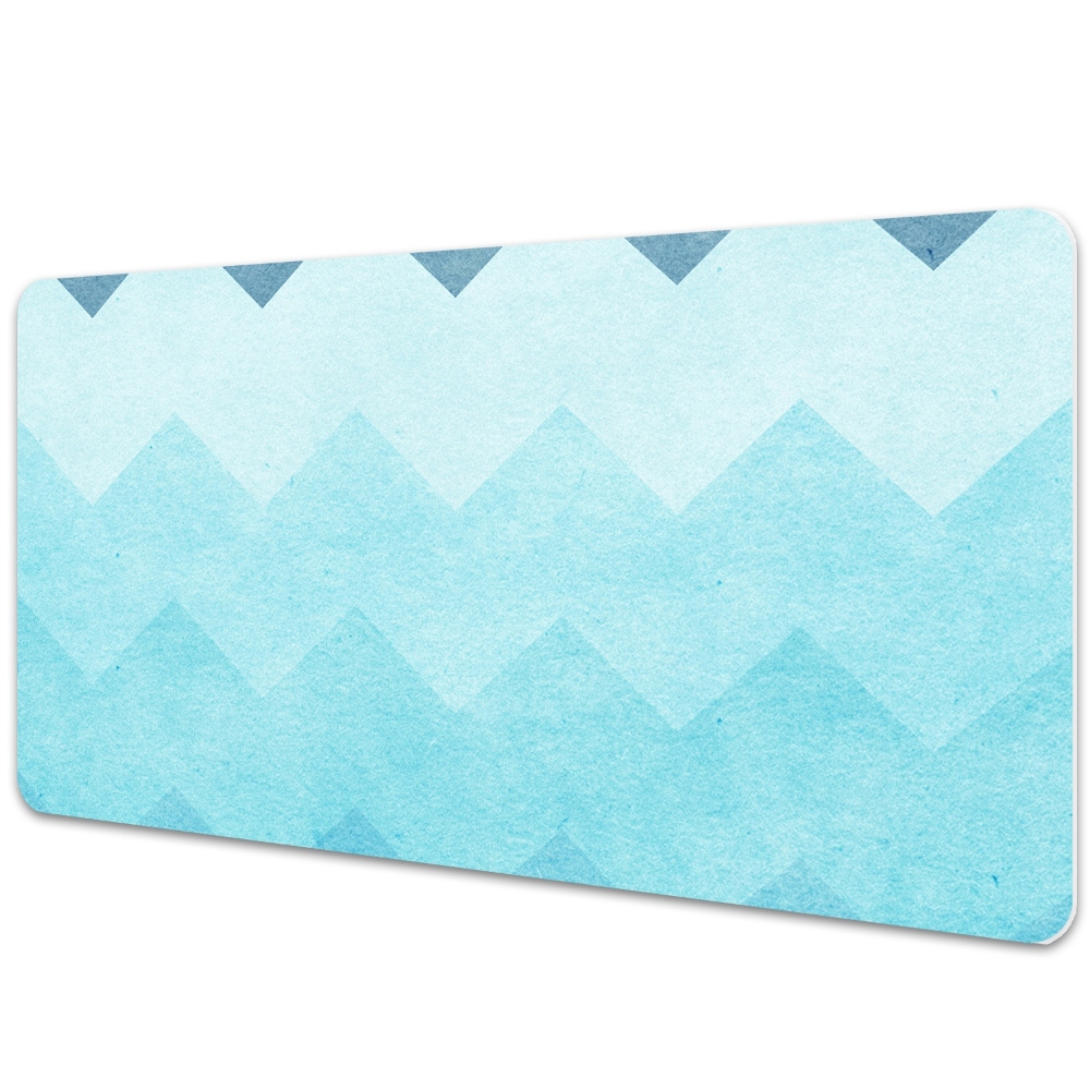 Iróasztal alátét Kék geometrikus cikkcakk