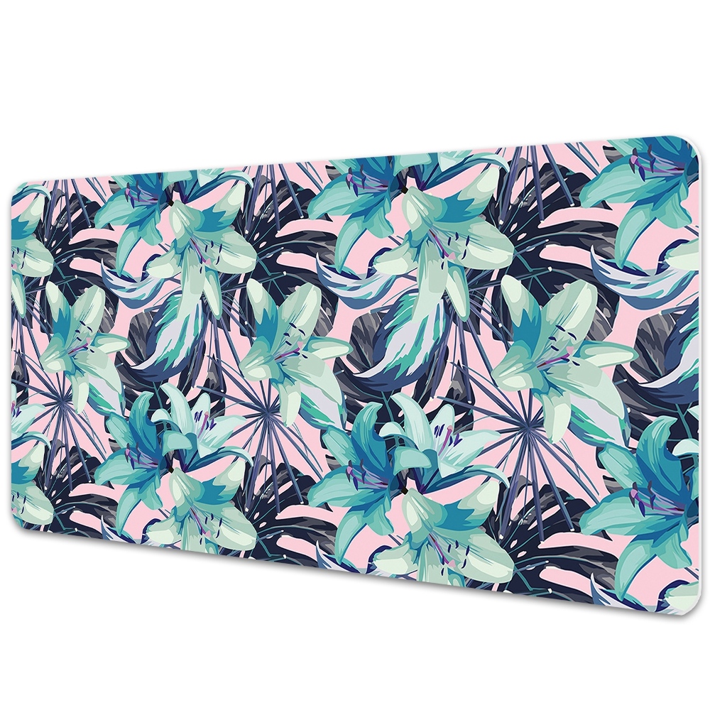 Iróasztal könyökalátét Festékkel festett liliomok