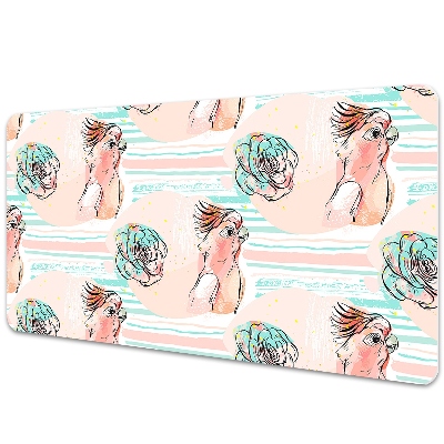 Irodai asztal alátét Papagájok