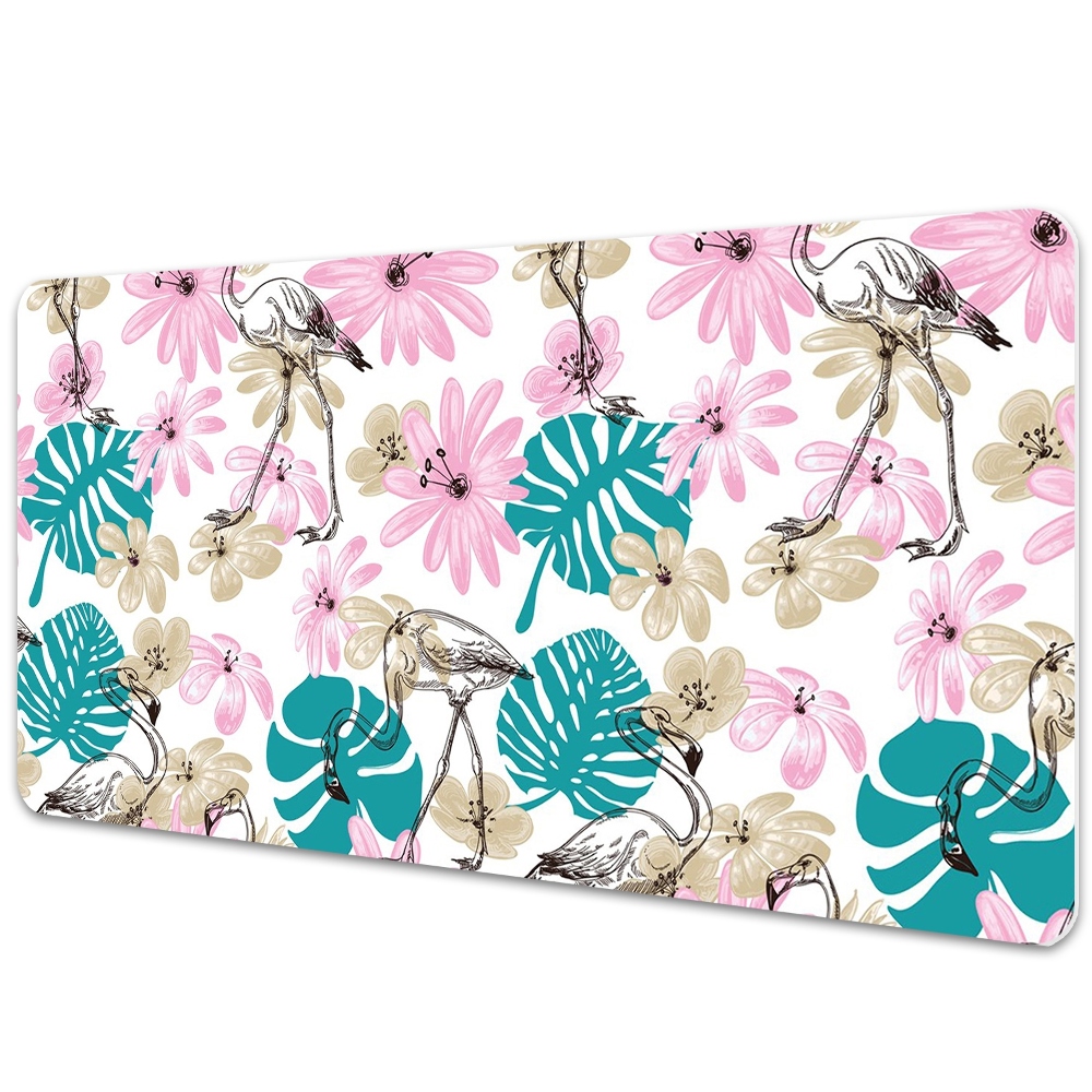 Iróasztal könyökalátét Flamingók a festményen