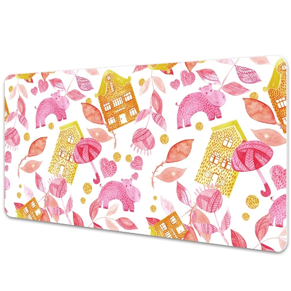 Irodai asztal alátét Vízilovak