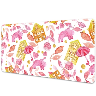 Irodai asztal alátét Vízilovak