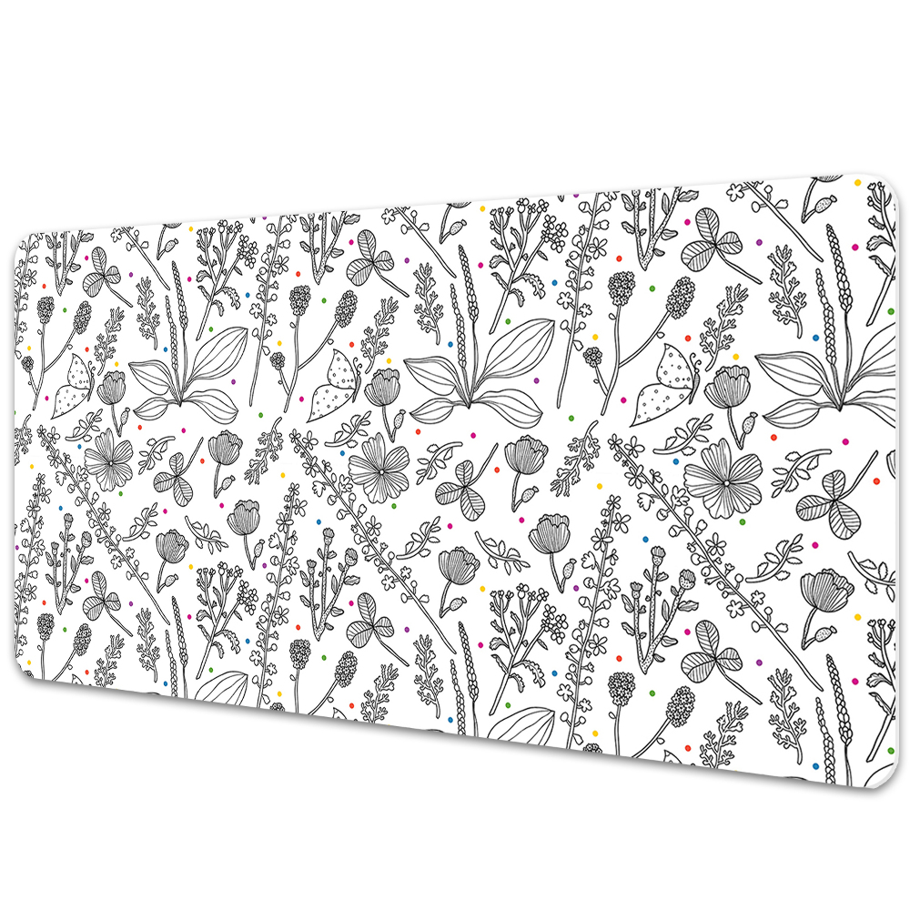 Iróasztal alátét Virág vázlat