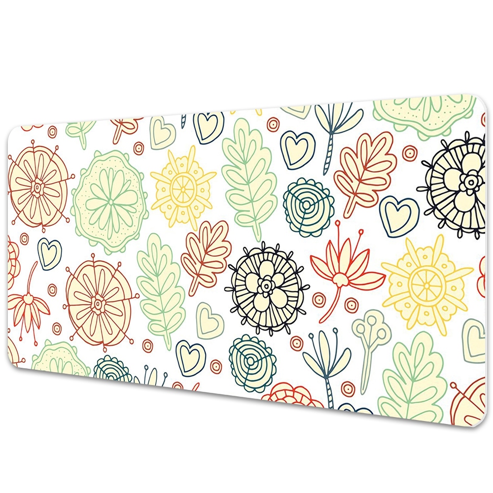 Iróasztal könyökalátét Rajz virágokkal