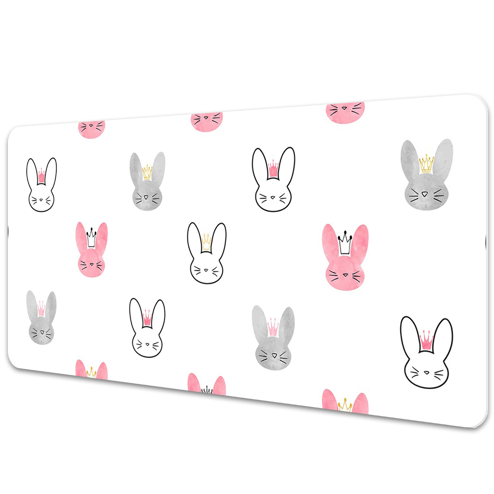 Iróasztal alátét Nyulak koronában