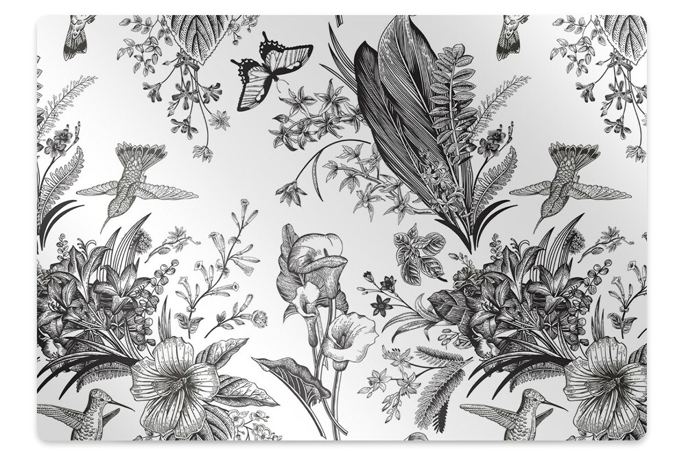 Padlóvédő székalátét Kert feketében