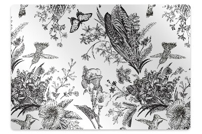 Padlóvédő székalátét Kert feketében