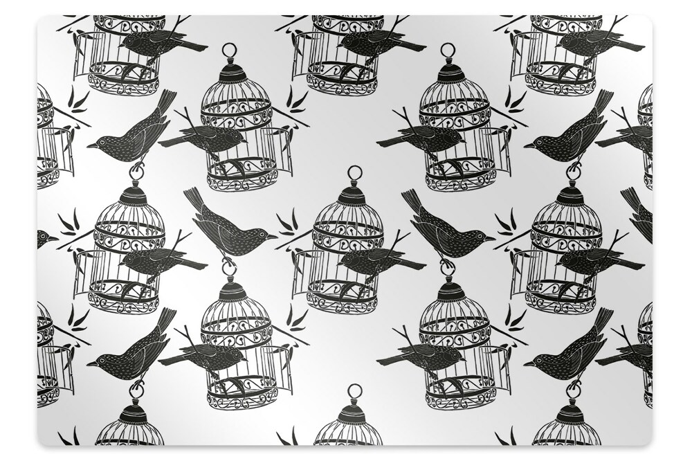 Szék szőnyeg Madarak egy ketrecben