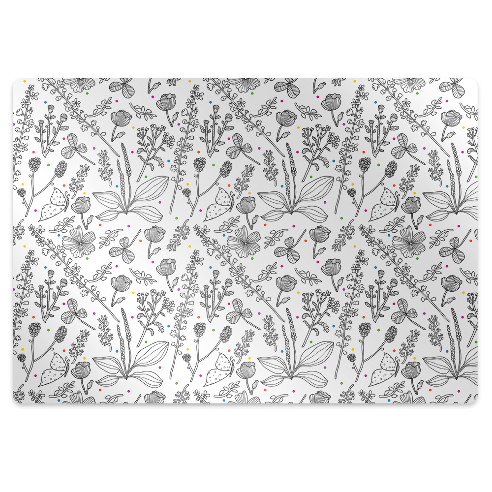 Székalátét Virágok és pontok