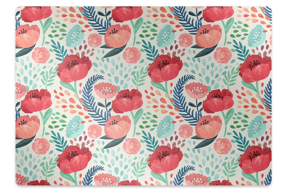 Padlóvédő székalátét Vörös mákvirágok