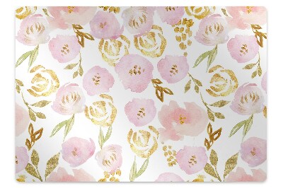 Padlóvédő székalátét Világos virágok