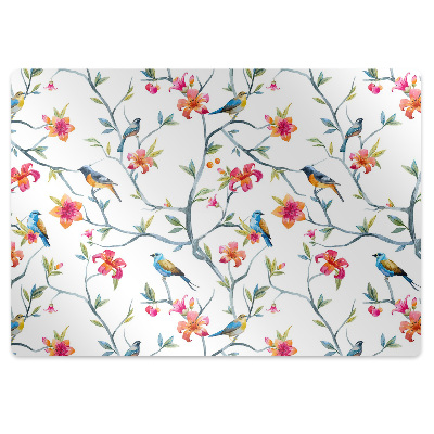 Padlóvédő székalátét Madarak az erdőben