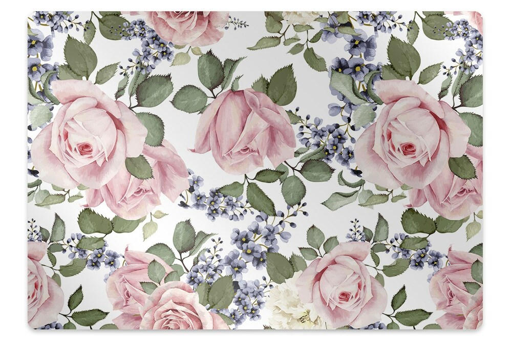 Szék szőnyeg Akvarell rózsavirágok