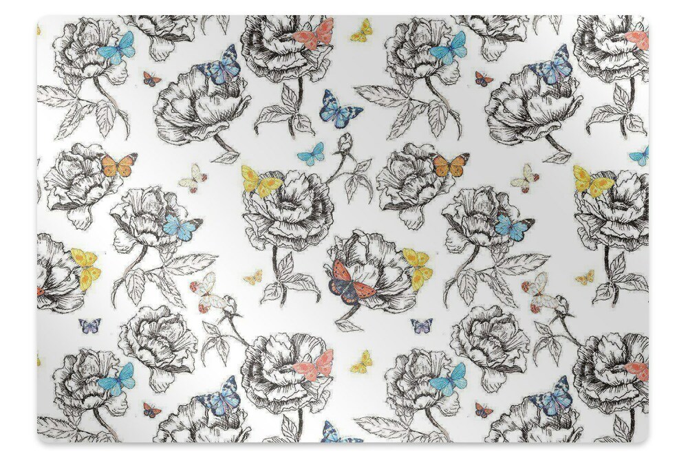 Szék szőnyeg Színes pillangók