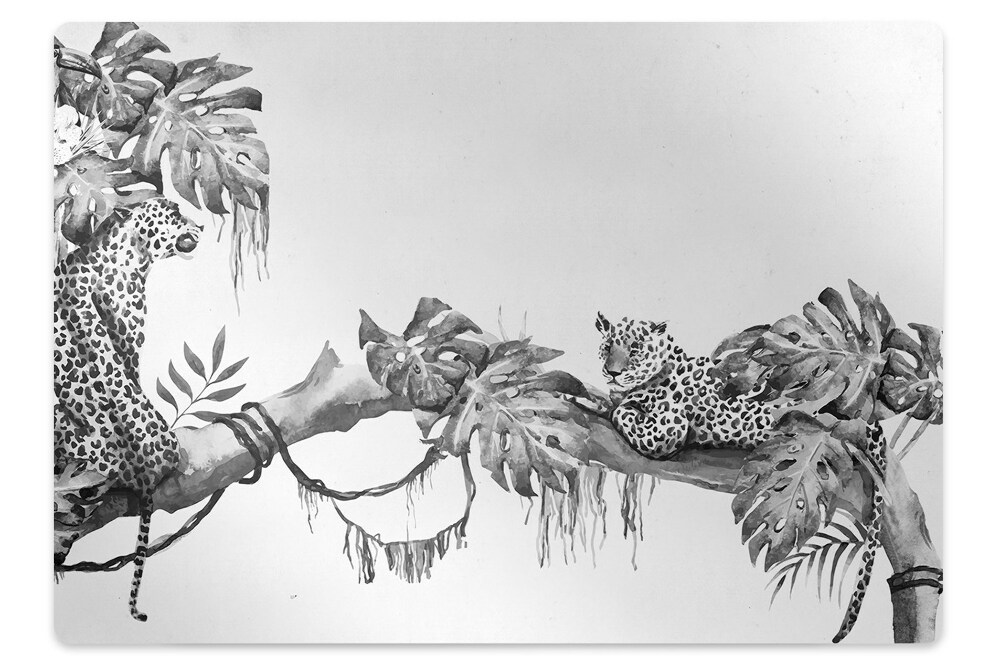 Padlóvédő székalátét Gepárdok az erdőben