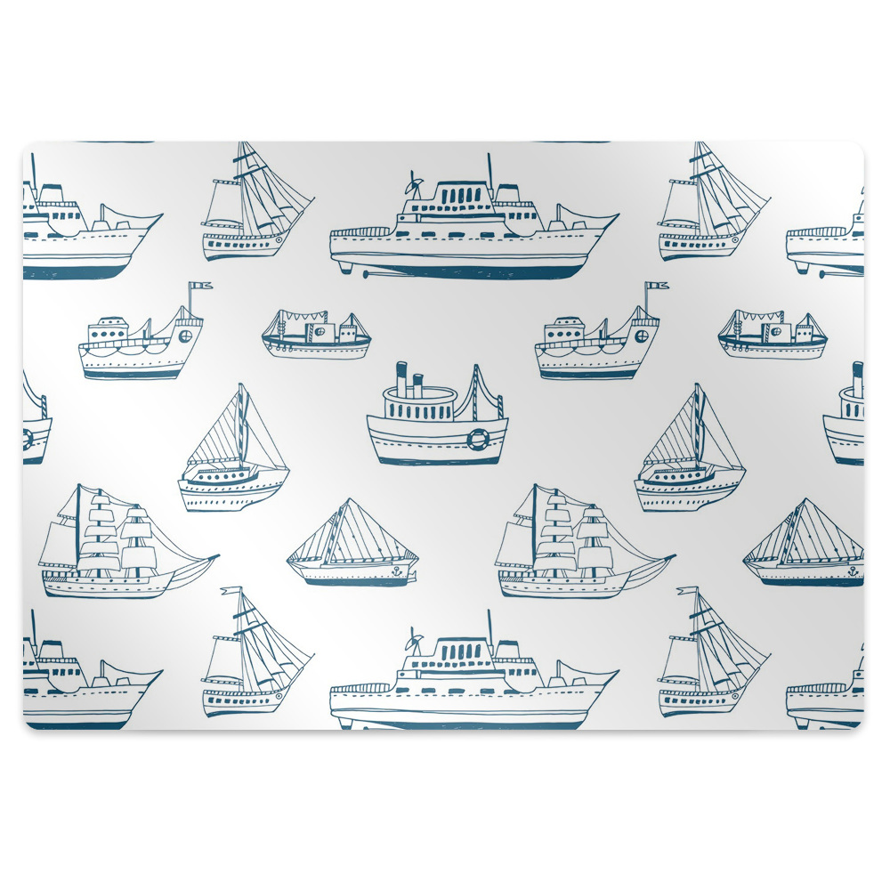 Padlóvédő székalátét Hajók a tengeren