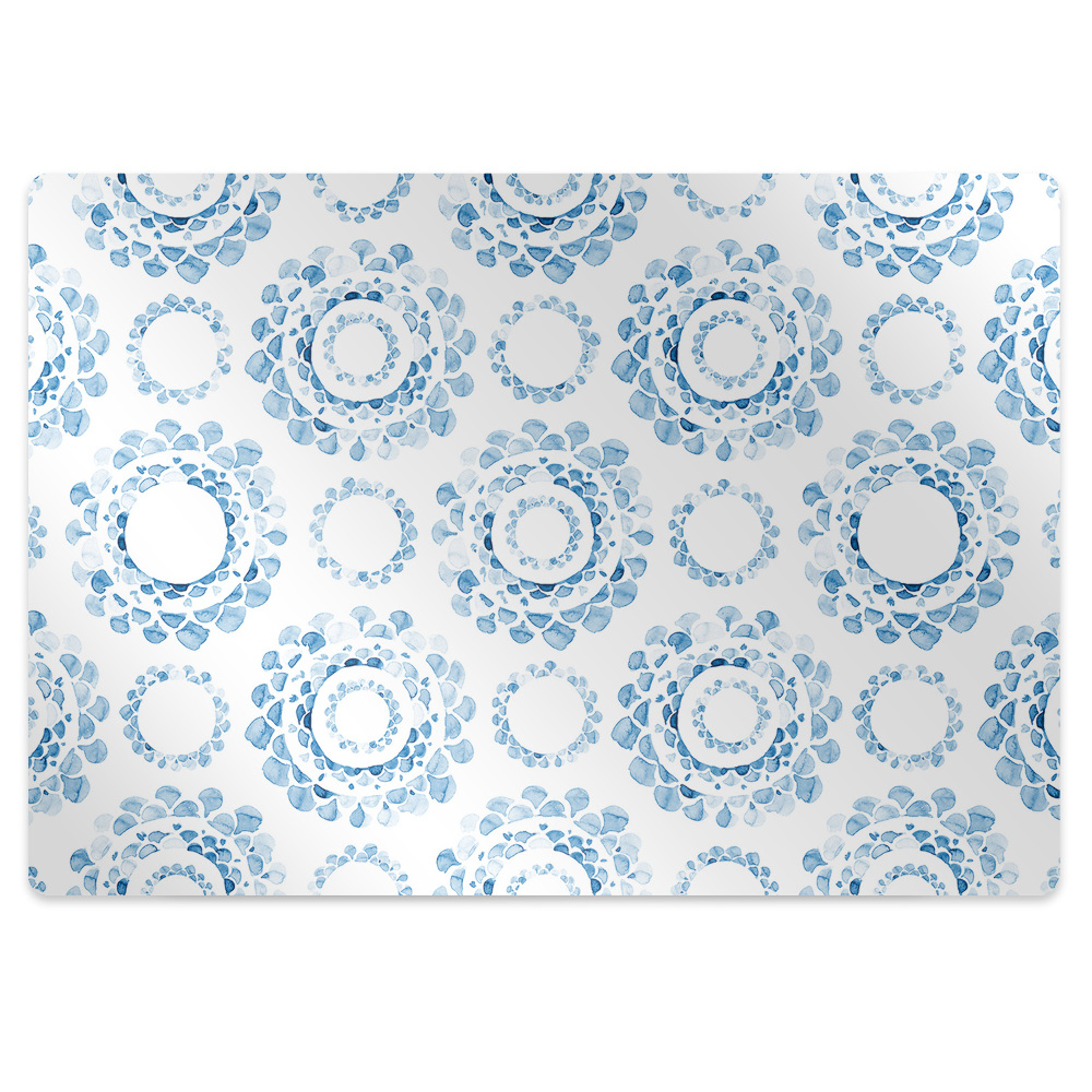 Szék szőnyeg Kék körminta