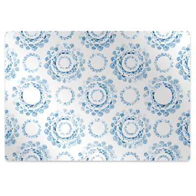 Szék szőnyeg Kék körminta