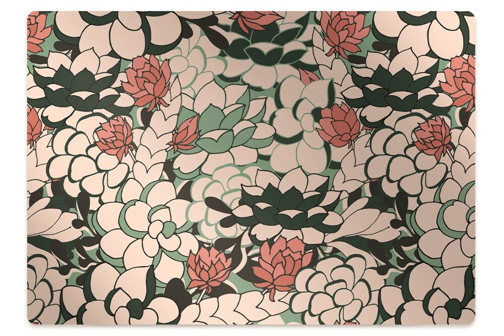 Szék szőnyeg Virágok retro stílusban