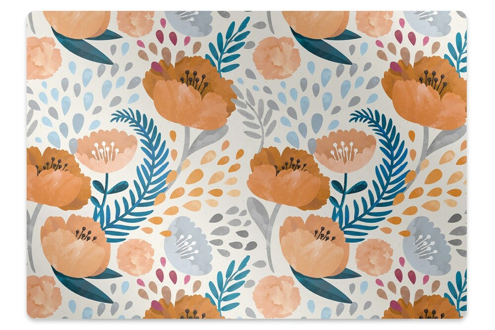 Padlóvédő székalátét Lila virágok