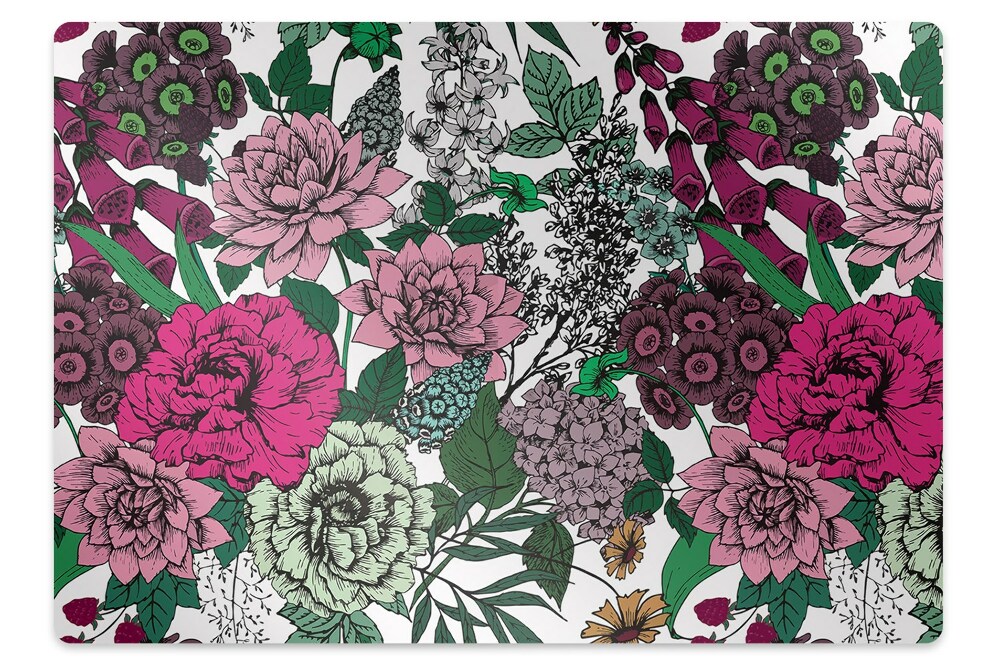 Székalátét Retro virágok