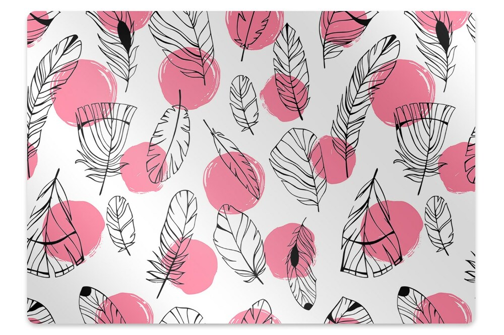 Padlóvédő székalátét Rajzolt tollak