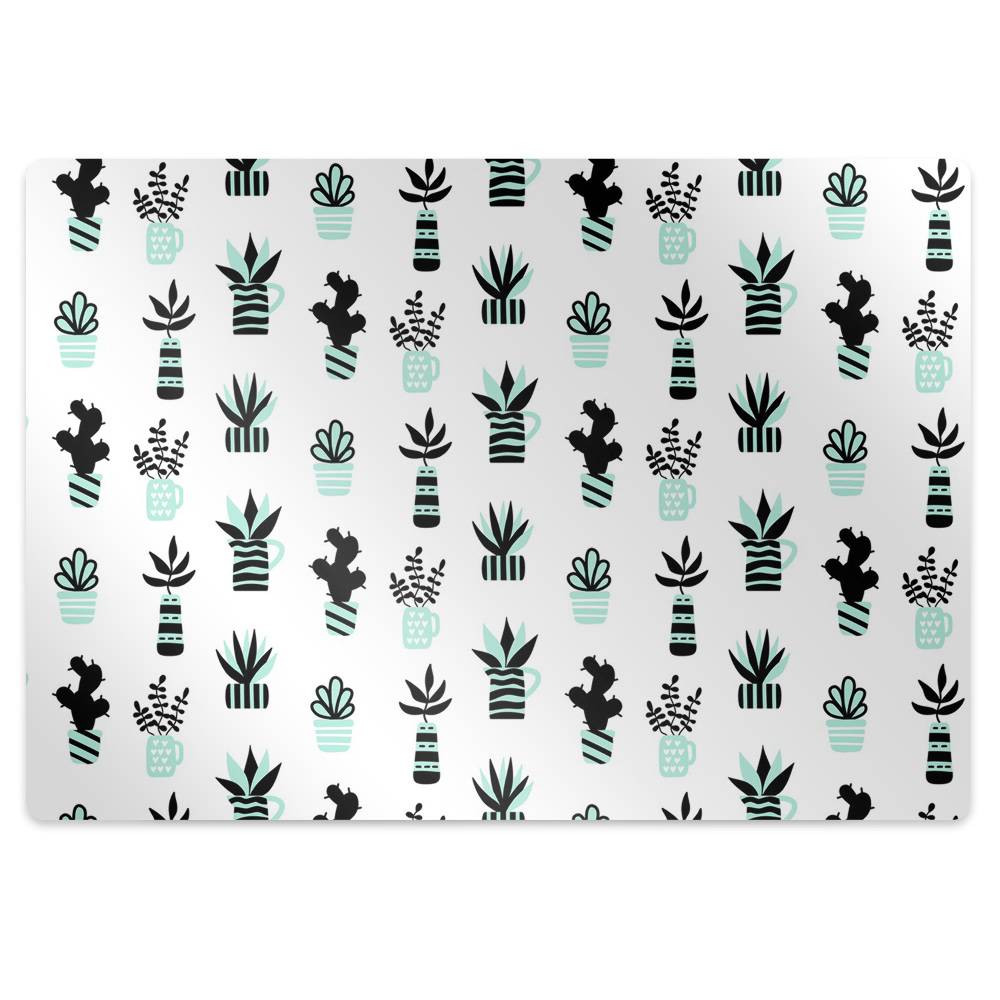 Szék szőnyeg Virágok fekete háttéren