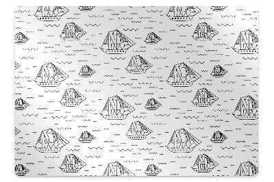 Szék szőnyeg Hajók vitorlákkal a vízen