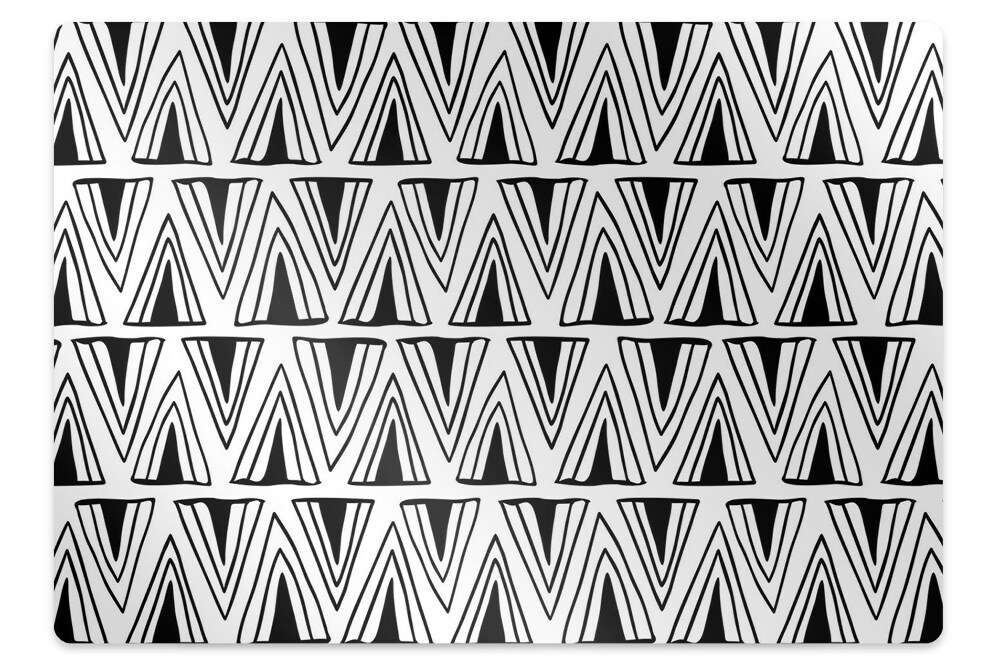 Szék szőnyeg Boho minta háromszögekkel
