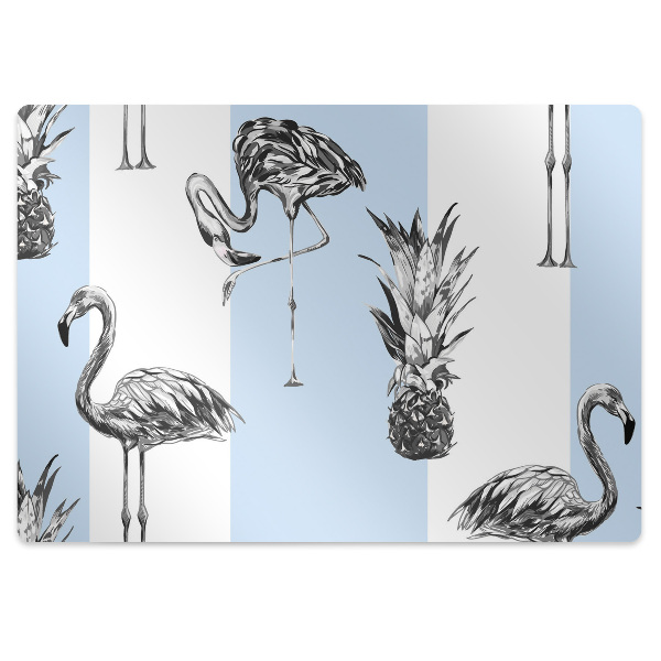 Padlóvédő székalátét Gyönyörű madár és ananász