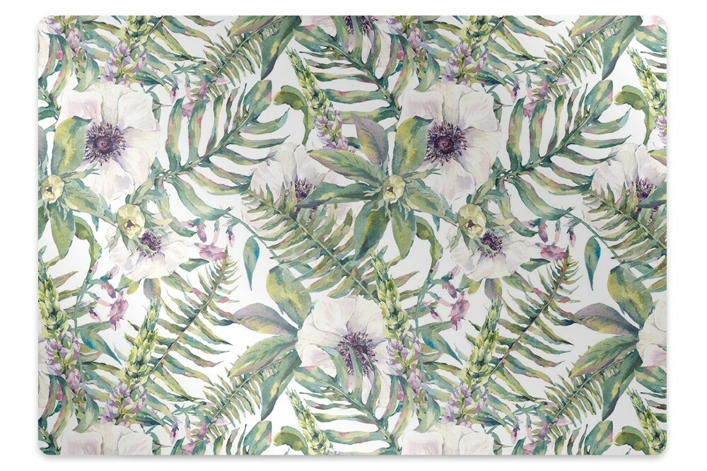 Szék szőnyeg Fehér virágok