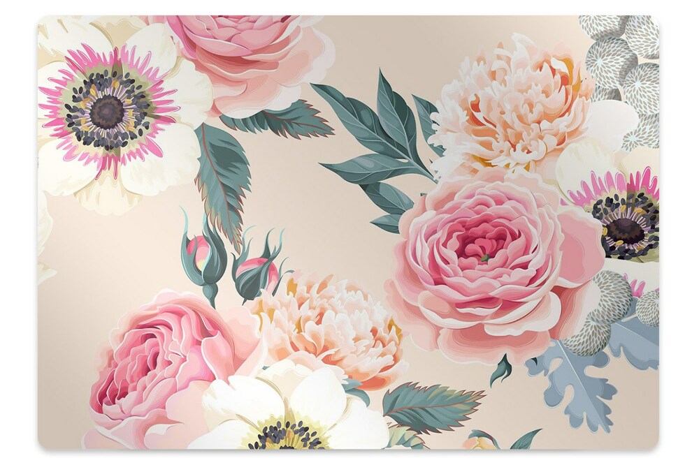 Padlóvédő székalátét Pasztell virágok