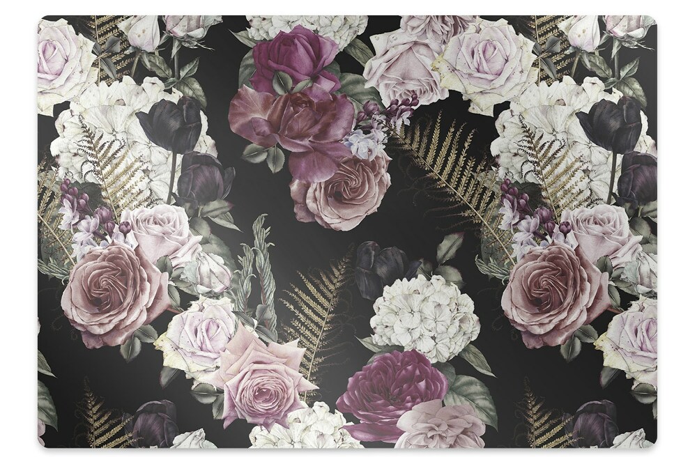 Padlóvédő székalátét Romantikus virágok