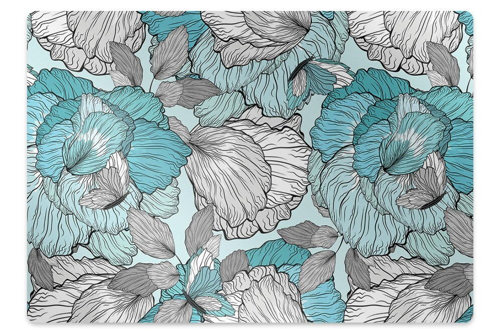 Padlóvédő székalátét Virágos kombináció