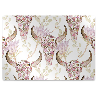 Székalátét Koponya virágokkal