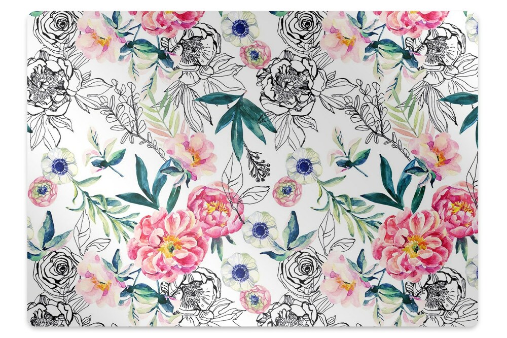 Padlóvédő székalátét Virágzó növények