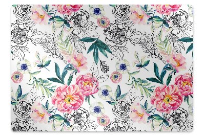 Padlóvédő székalátét Virágzó növények