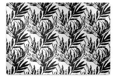 Padlóvédő székalátét Fekete szokatlan növény