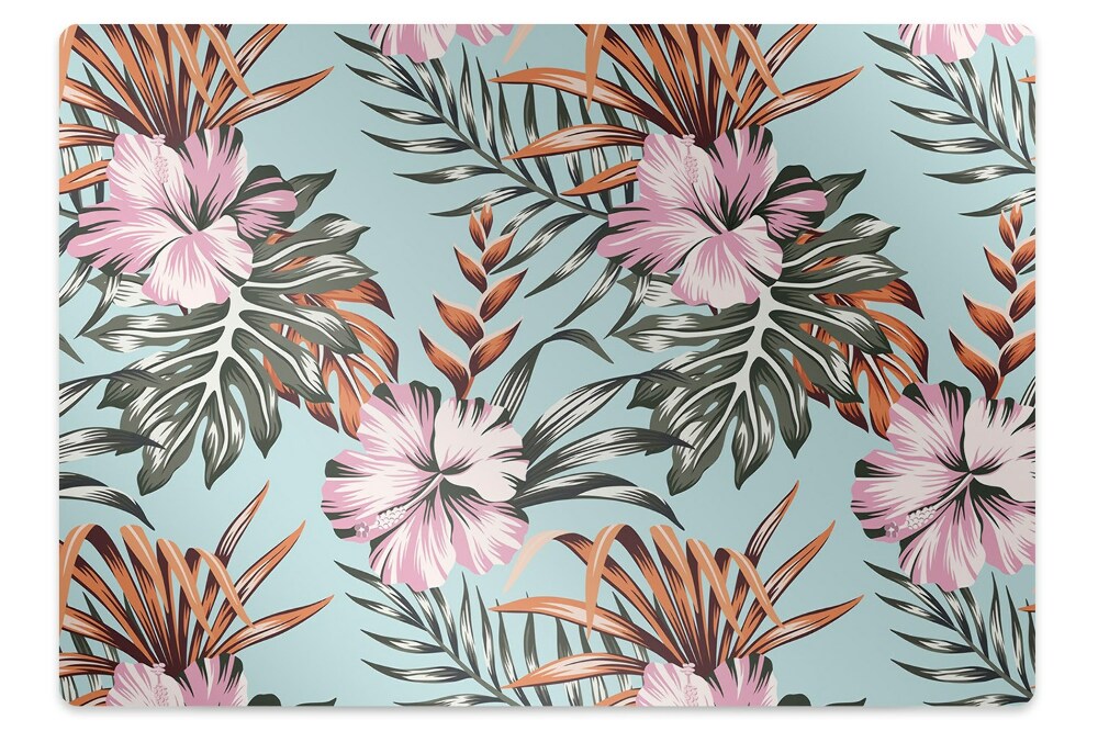 Padlóvédő székalátét Egyedi virágok