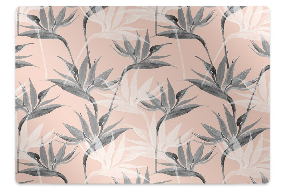 Székalátét Fekete és fehér virágok