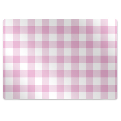 Padlóvédő székalátét Rózsaszín kockás terítő