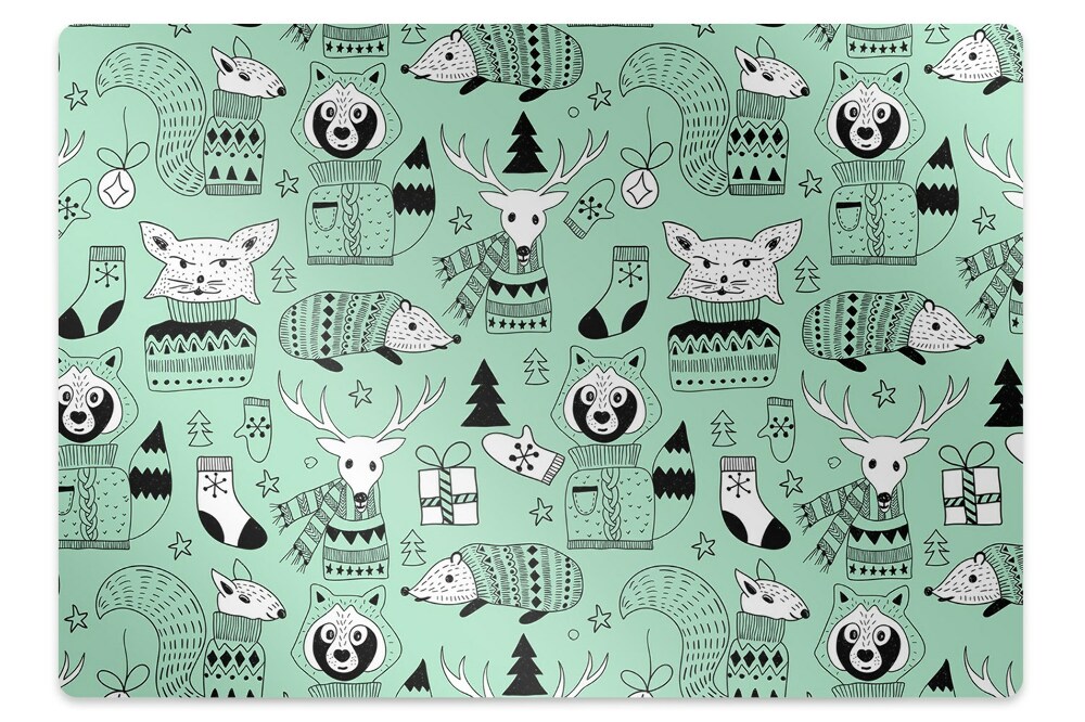 Padlóvédő székalátét Állatok skandináv stílusban