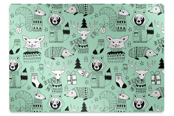 Padlóvédő székalátét Állatok skandináv stílusban