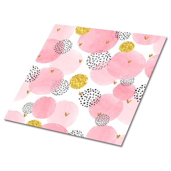 Vinyl csempe falra Rózsaszín golyók