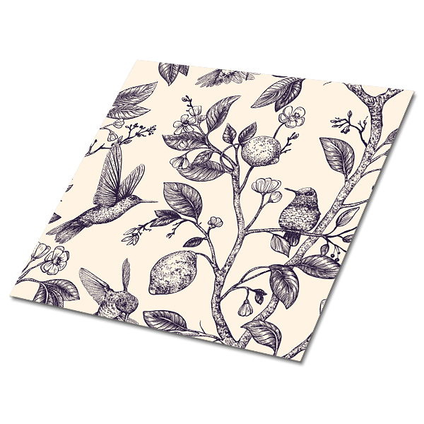 Vinyl csempe falra Madarak a fán