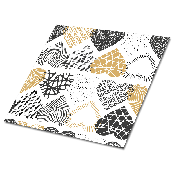 Vinyl csempe falra Kézzel készített szívek