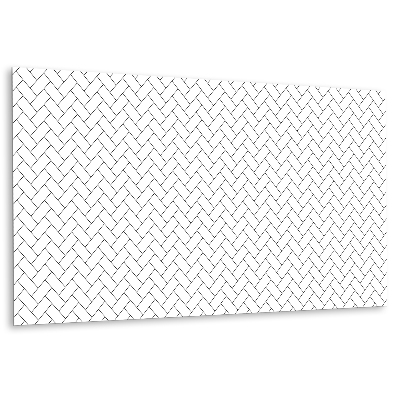 Dekorpanel falra fehér halszálka motívummal