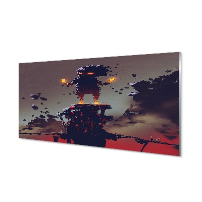 ábra füst tűz kövek Üvegfotó