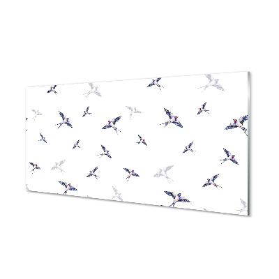Repülő madarak varrat nélküli mintát Üvegkép falra